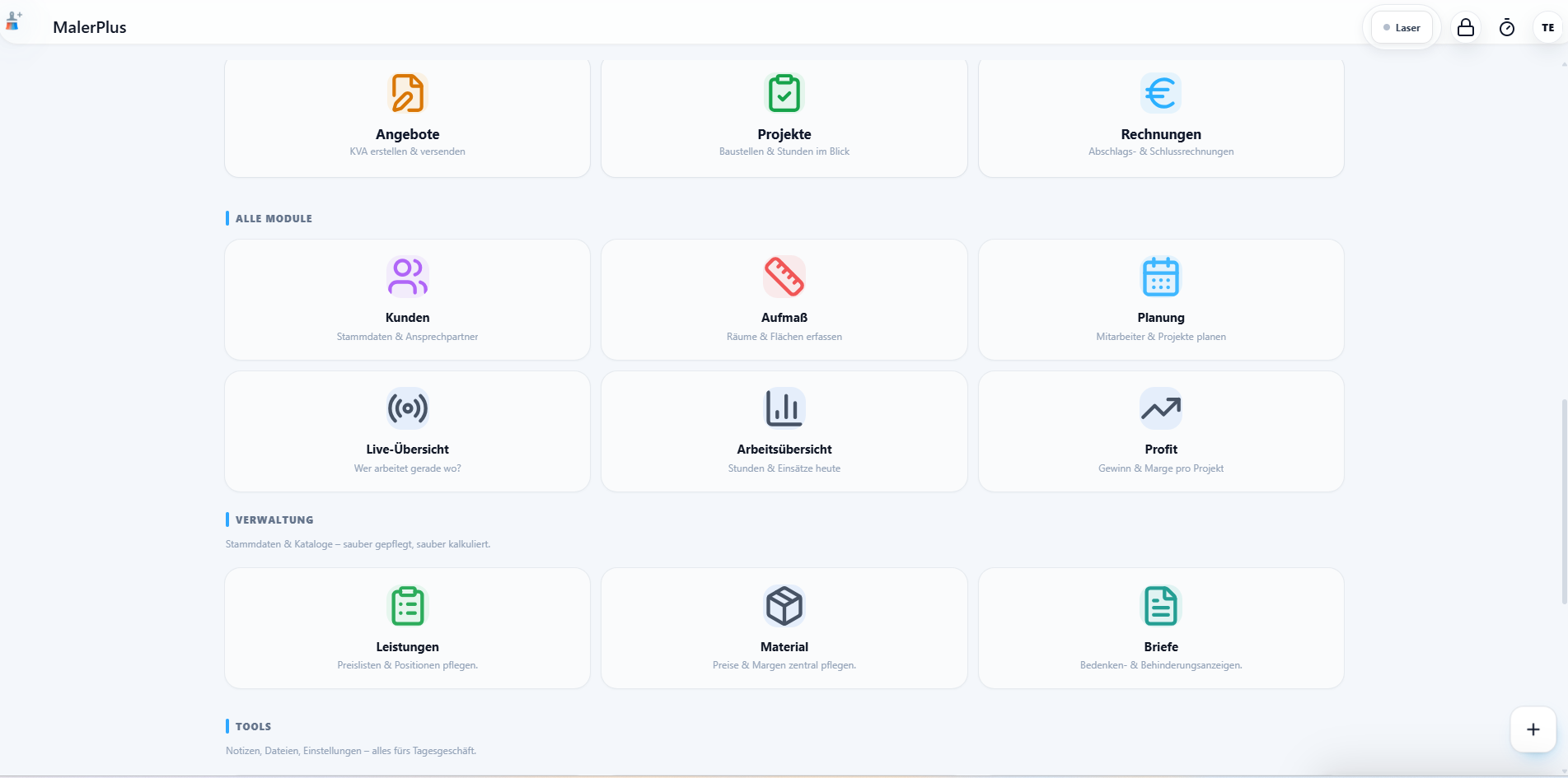MalerPlus Dashboard